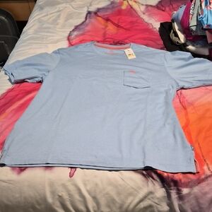 Tommy Bahama Light Blue Short Sleeve Pocket Tee